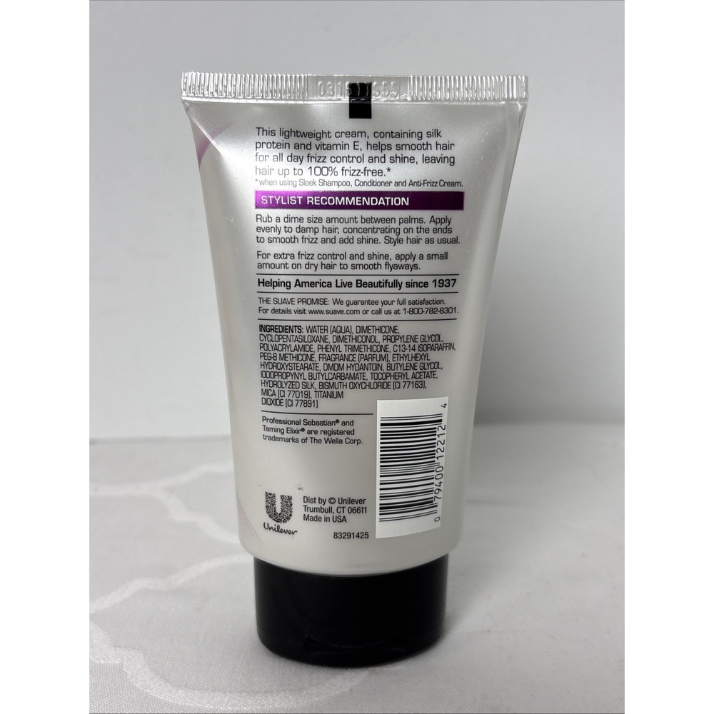 Suave Professionals Sleek 24 hour Anti-Frizz Cream 3.5 oz Old Stock Discontinued - Picture 2 of 3